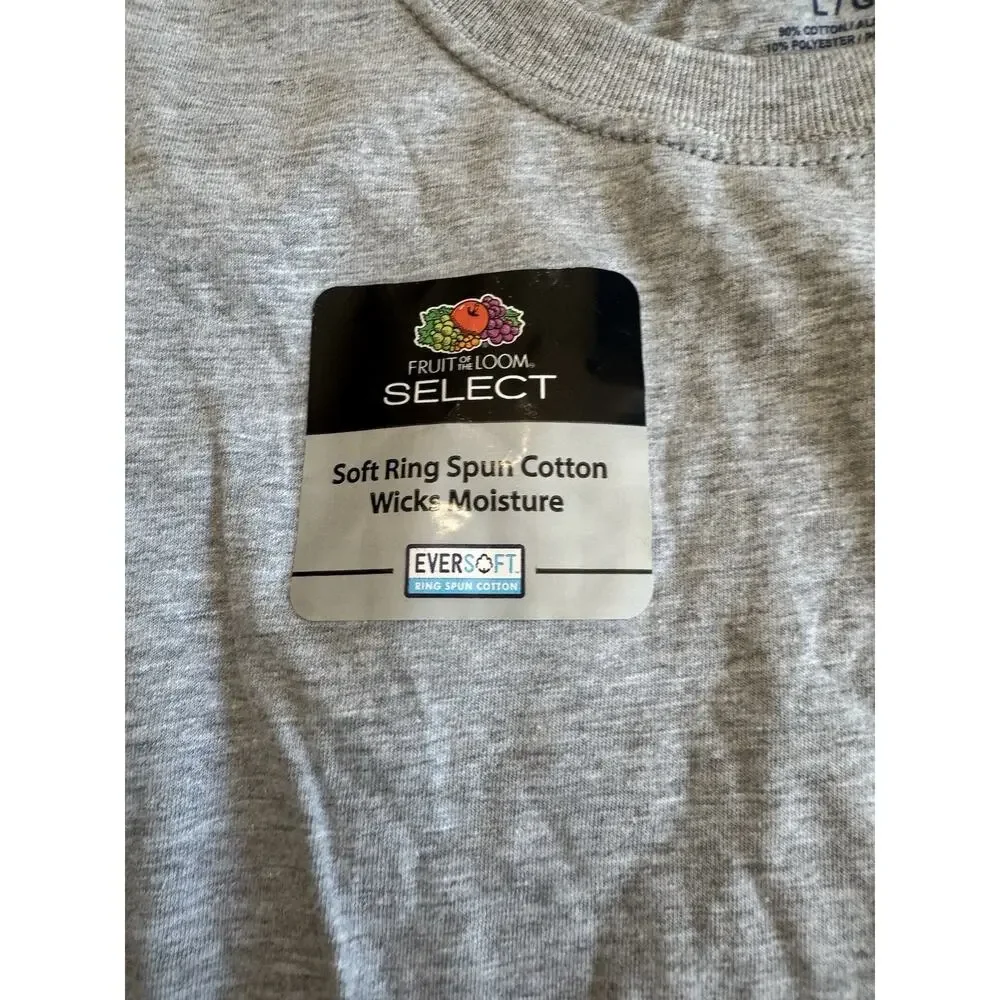 (2) Fruit of the Loom Select men's long-sleeve crewneck shirts NEW Size Large